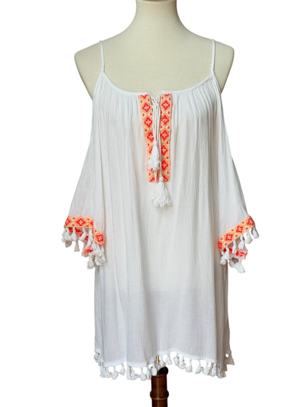Cute Options Cold Shoulder Swim Coverup Medium